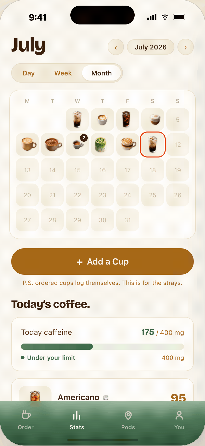 P.S. Coffee app